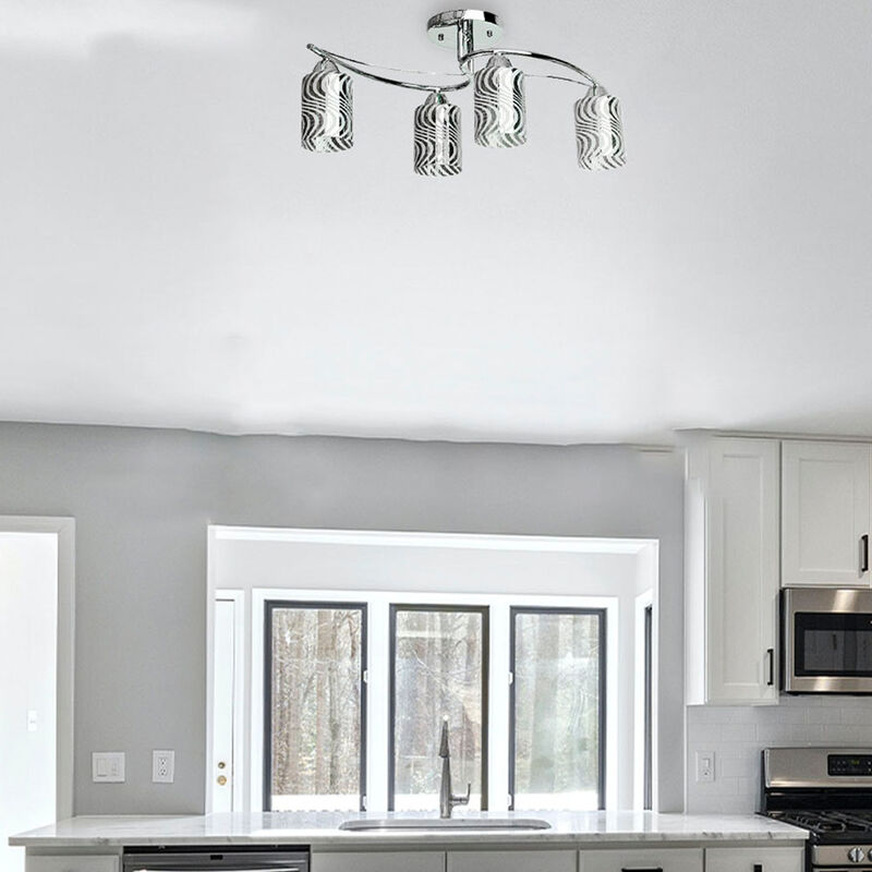 L&aacute;mpara de techo Rocco 004 Cromo Mil Luces image number null