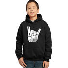 Sudadera Con Capucha Word Art Para Ni&ntilde;o - Heavy Metal - Negro