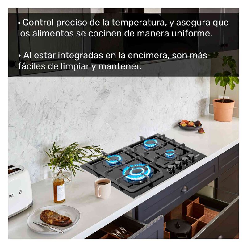 Parrilla Gas Cristal Templado 4 Quemadores Estu... image number null