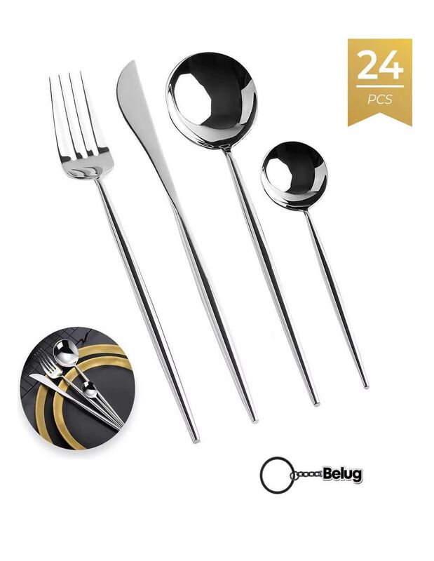 Set cubiertos Casa BIU de acero inoxidable 25 p... image number null