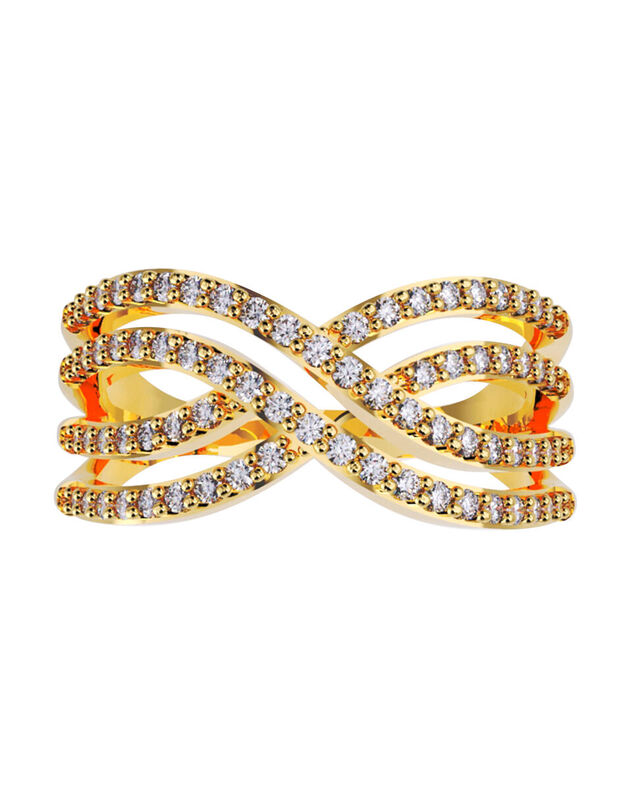 Anillo de Compromiso en Oro Amarillo 14K con Ci... image number null