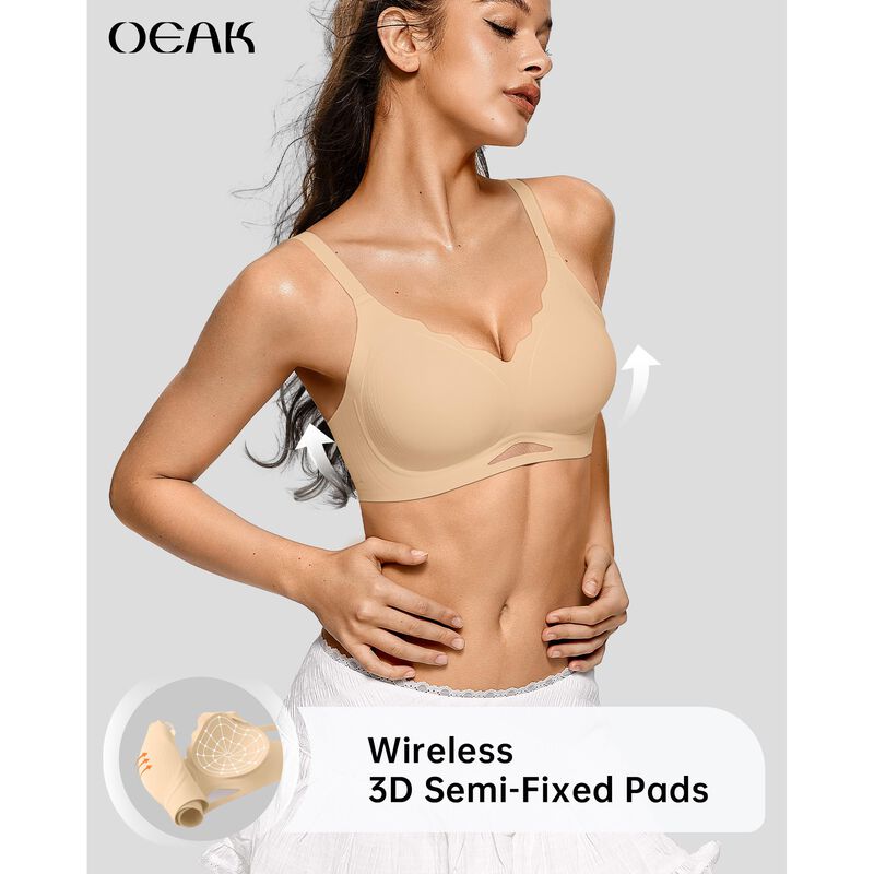 Sujetador OEAK Push-up Sin Aros, Cobertura Comp... image number null