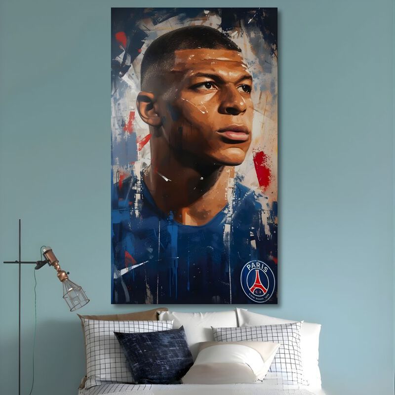 Cuadro Decorativo F&uacute;tbol 90x122cm Mbapp&eacute; image number null