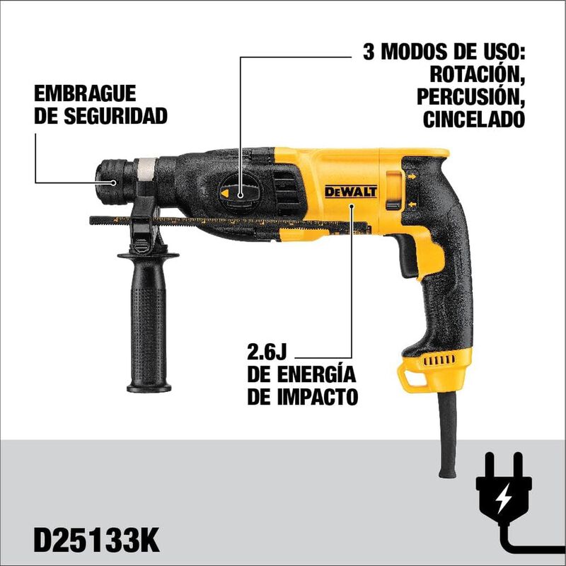 Rotomartillo Dewalt Sds-plus 650w 3 Modos Profe... image number null