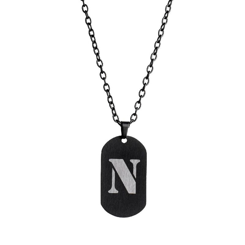 Collar Hombre Acero Inoxidable Inicial, Regalo ... image number null
