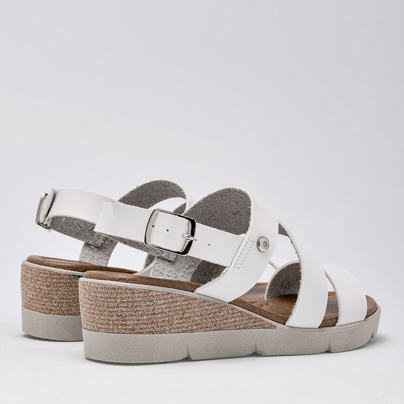 Moramora Sandalia para mujer blanco image number null