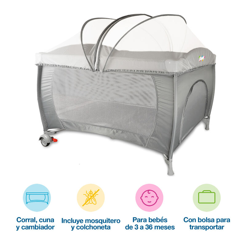 Cuna Viajera Plegable con Cambiador image number null