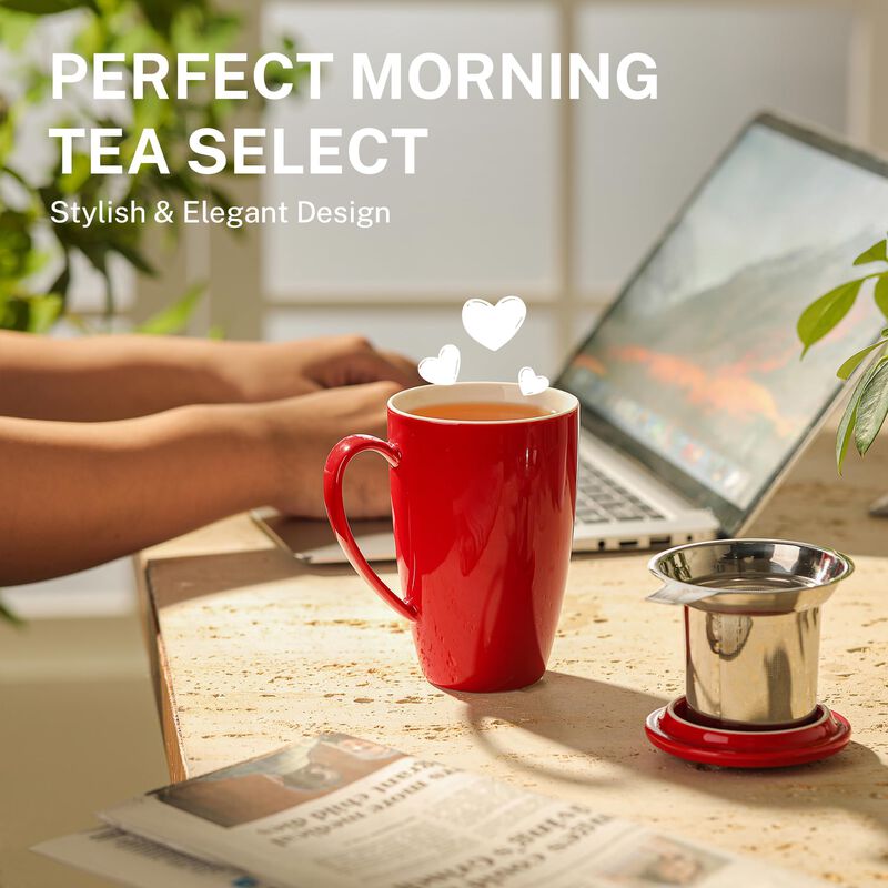 Taza De T&eacute; Sweese 425 ml Con Infusor Y Tapa, Ro... image number null