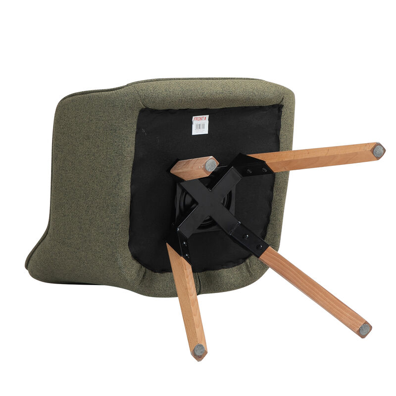 Silla Giratoria 360&deg; Con Brazos, Tapizada En Te... image number null