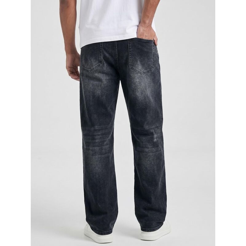 Pantalones Vaqueros JMIERR Estilo Holgado Negro... image number null