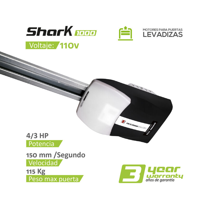 Motor P/puerta Garaje Accessmatic Shark 1000 3/... image number null