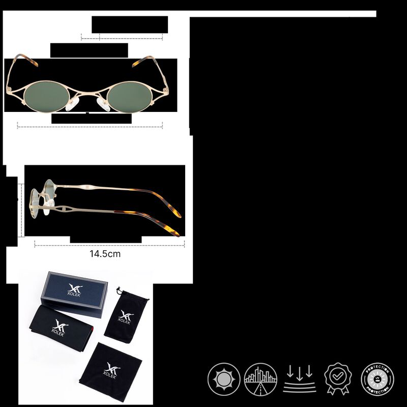Lentes De Sol Xolek 143 Retro Met&aacute;lico Vintage ... image number null