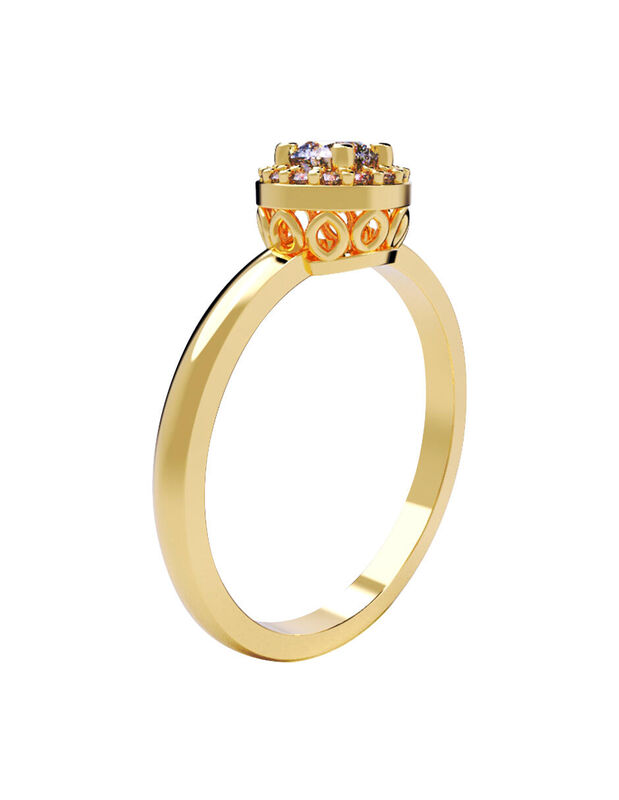 Anillo de Compromiso de 14K con Diamante de Lab... image number null