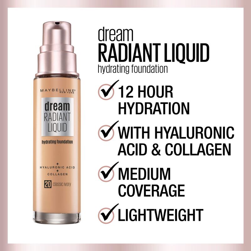 Base De Maquillaje L&iacute;quida Maybelline Dream Rad... image number null
