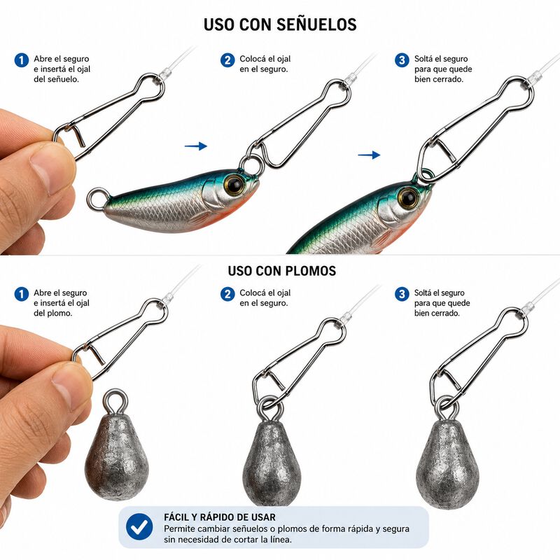 Seguro Pesca Broche Metal Niquelado No. 8 144 P... image number null