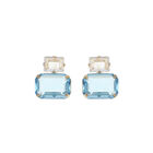 Aretes De Plata Dorada 925 Con Zirconias De Colores