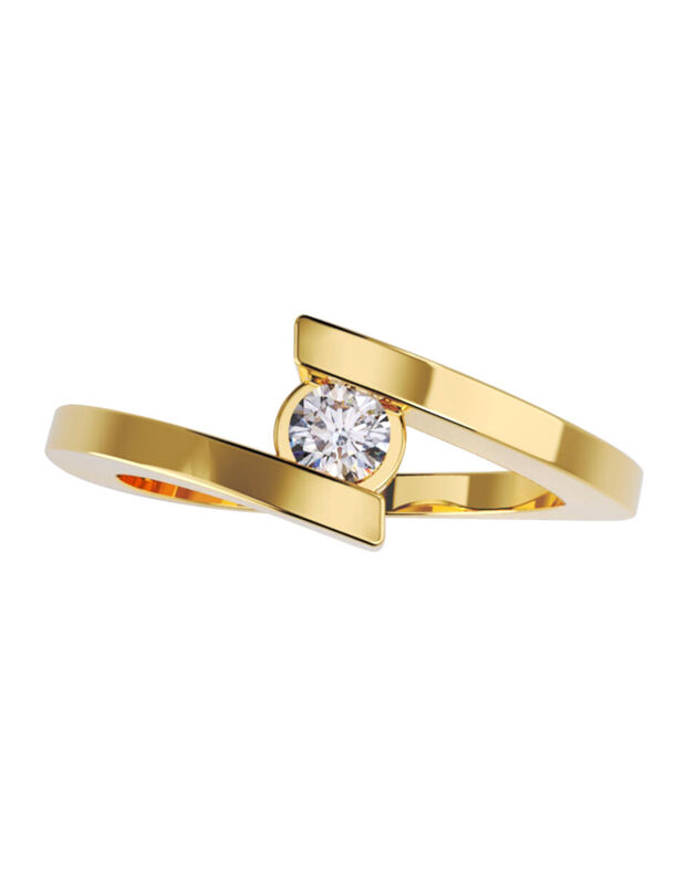 Anillo de Compromiso de 14K con Diamante de Lab... image number null