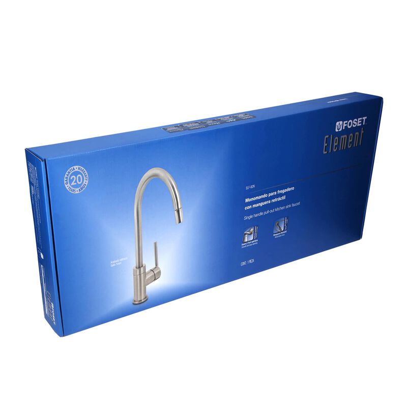 Monomando Satín Nariz Retráctil para Fregadero ... image number null