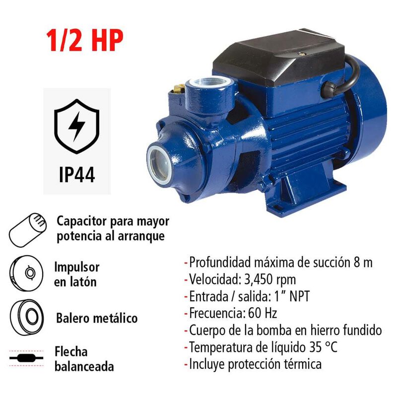 Bomba Hidr&aacute;ulica Perif&eacute;rica, Primo De 1/2 Hp image number null