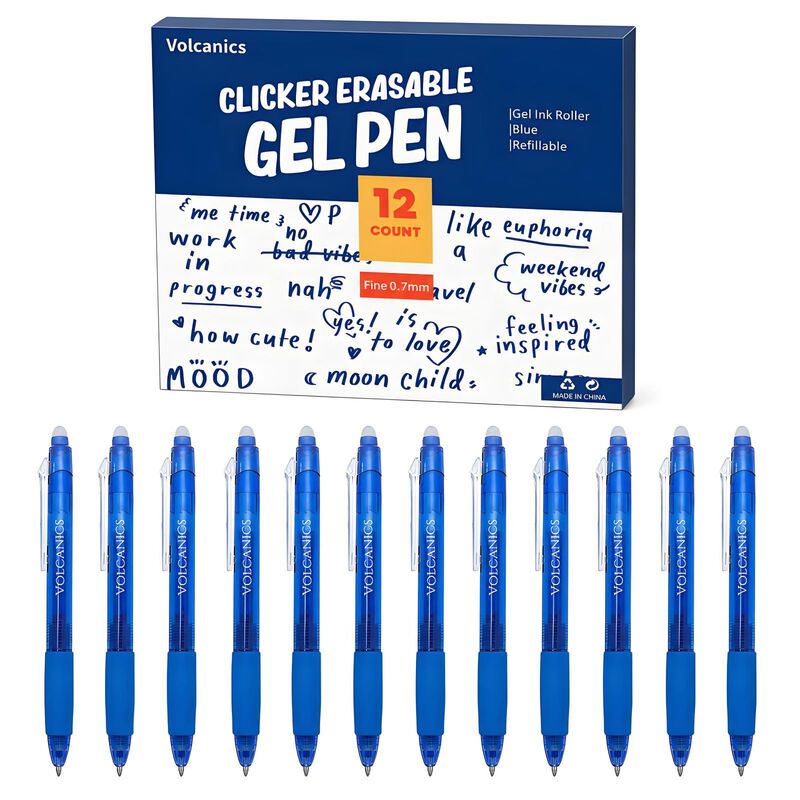 Bol&iacute;grafos De Gel Volcanics 0.7 mm Azul, Paquet... image number null