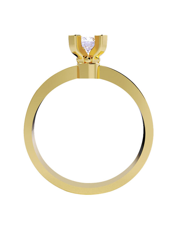 Anillo de Compromiso de 14K con Diamante de Lab... image number null