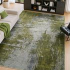 Alfombra Merelax 152x183 Cm Verde Abstracta Lavable