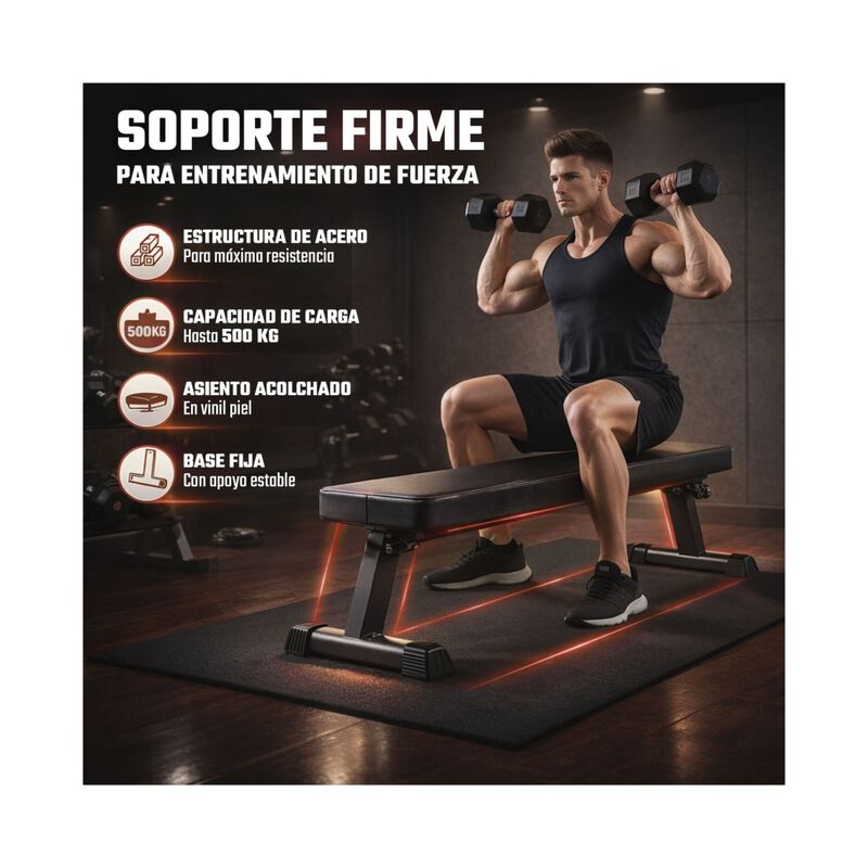 Banco Para Pesas Profesional Soporte 500 Kg Pla... image number null