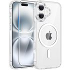 Funda FNTCASE para iPhone 16 Transparente con Protector de Pantalla MagSafe
