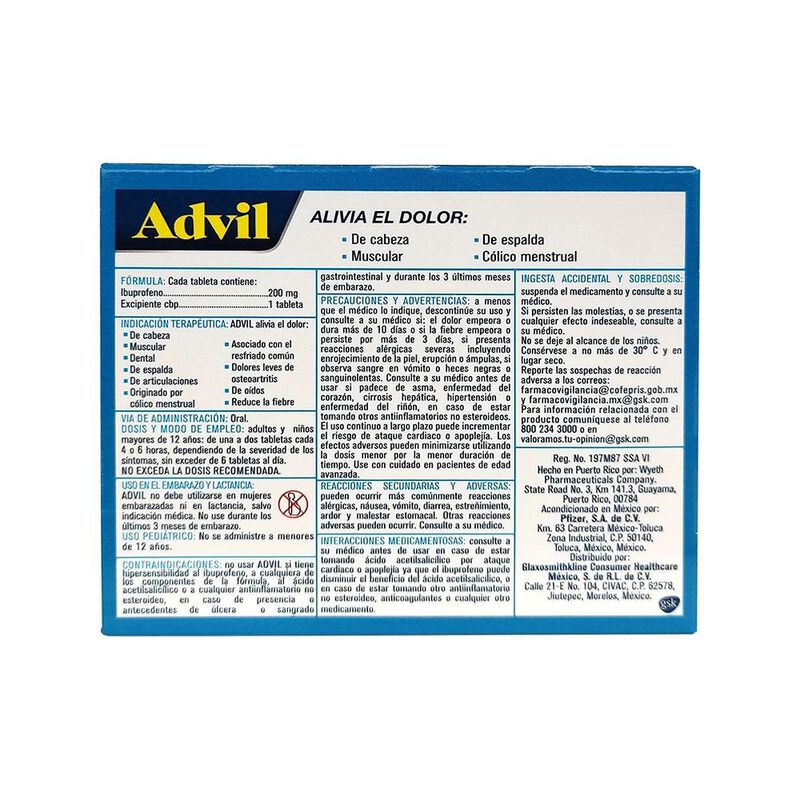 Advil 200 200 Mg 12 Tableta(s) image number null