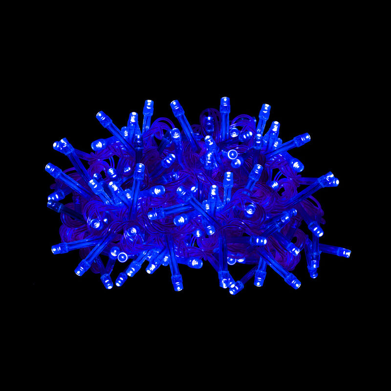 Serie Navide&ntilde;a 140 Led Luz Azul Cable Azul 8 Fu... image number null