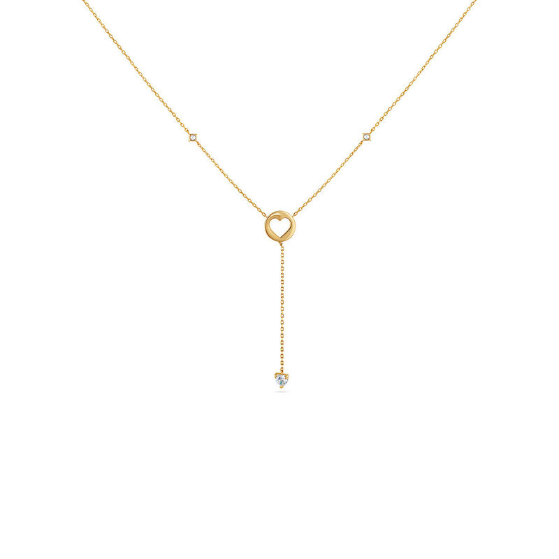 Gargantilla Coraz&oacute;n Oro 14k Con Zirconias image number null