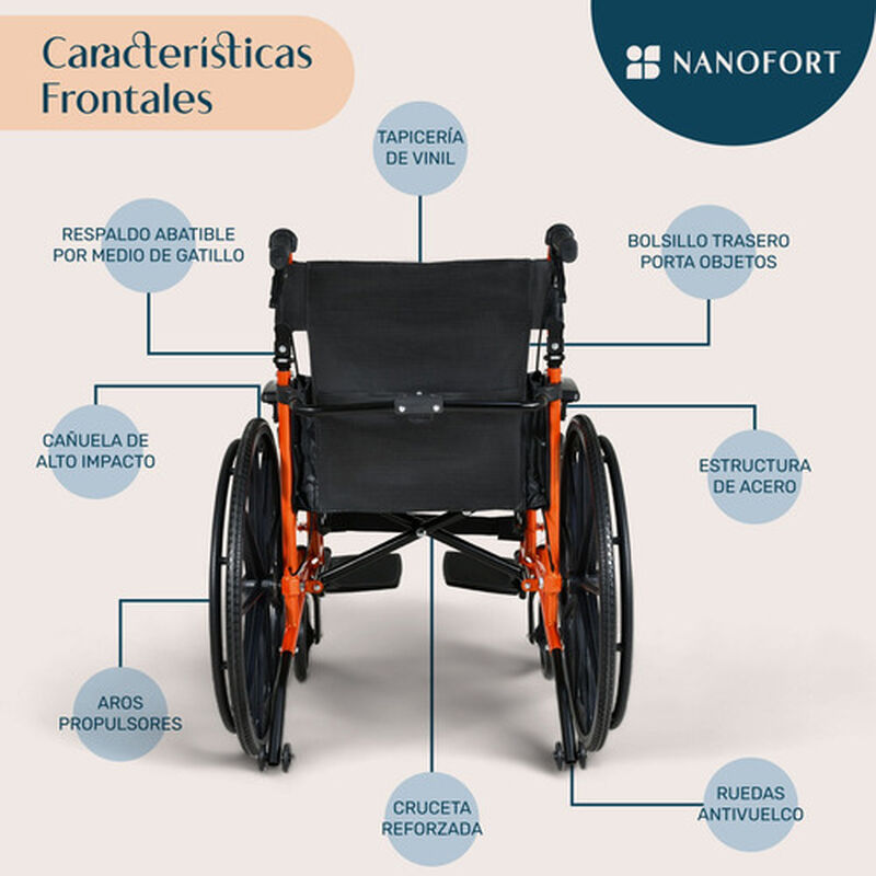 Silla Ruedas Deportiva Ligera Aluminio Plegable... image number null