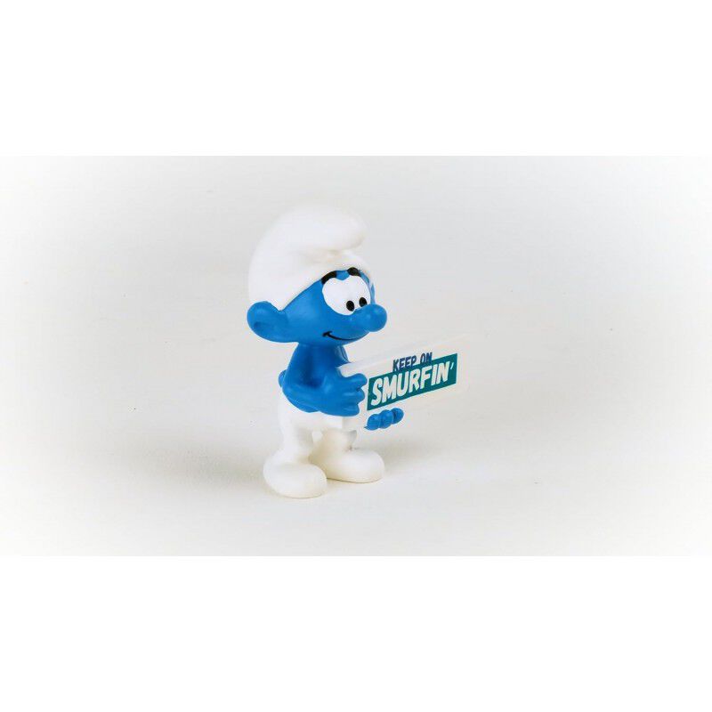 Figura Pitufo Con Cartel "Keep On Smurfin"  5,5... image number null