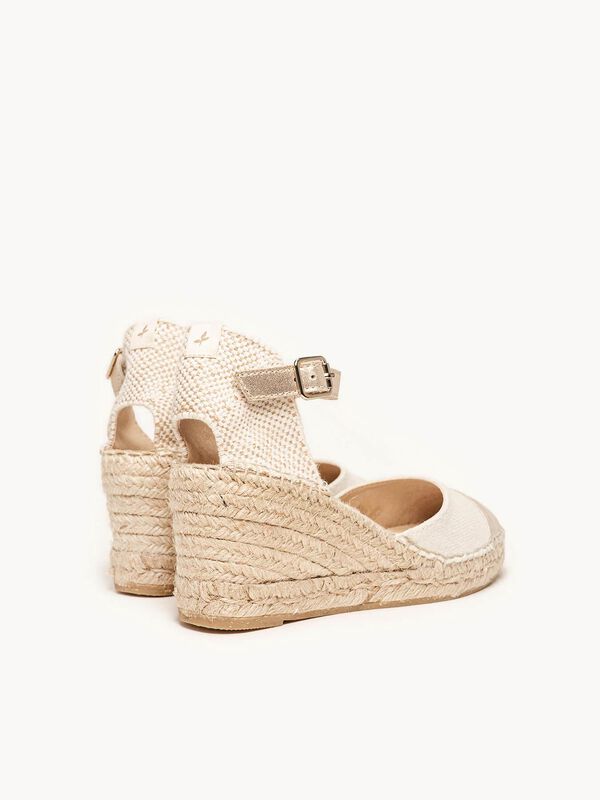 Alpargata de Cu&ntilde;a Media Marga Napa Lino Oro image number null