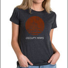 Camiseta Mezcla Premium Word Art Para Mujer - Occupy Mars- Negro