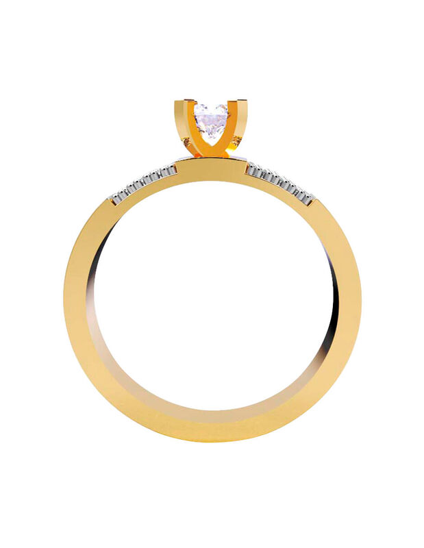 Anillo de Compromiso de 14K con Diamante de Lab... image number null