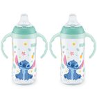Copa Sippy Cup Nuk Learner Cup Disney's Stitch, 300 Ml, 8 M+ (paquete De 2)