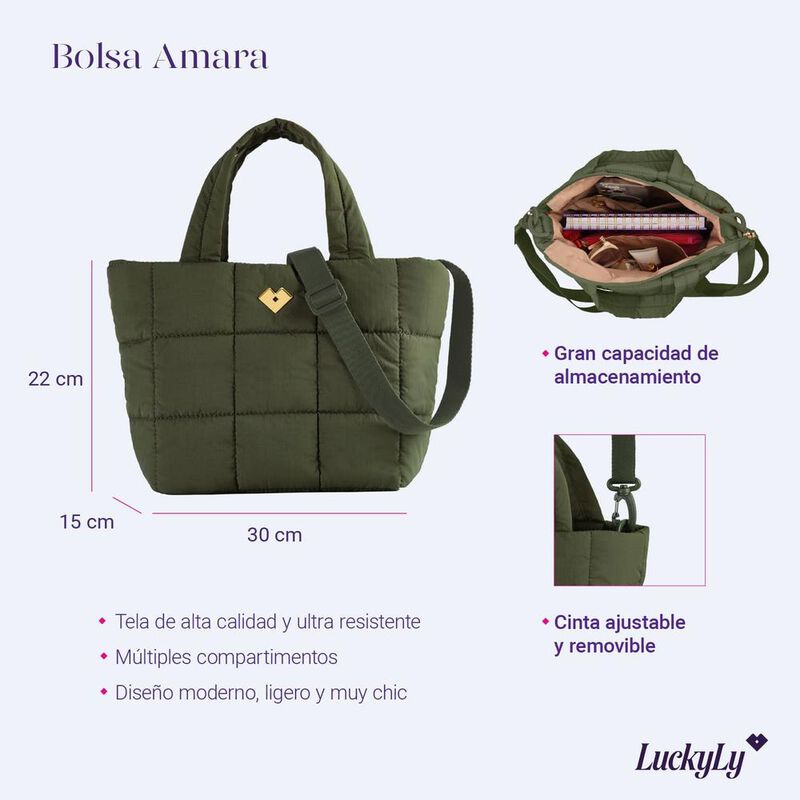 Bolsa Tipo Tote Bag LuckyLy Amara Crossbody Muj... image number null
