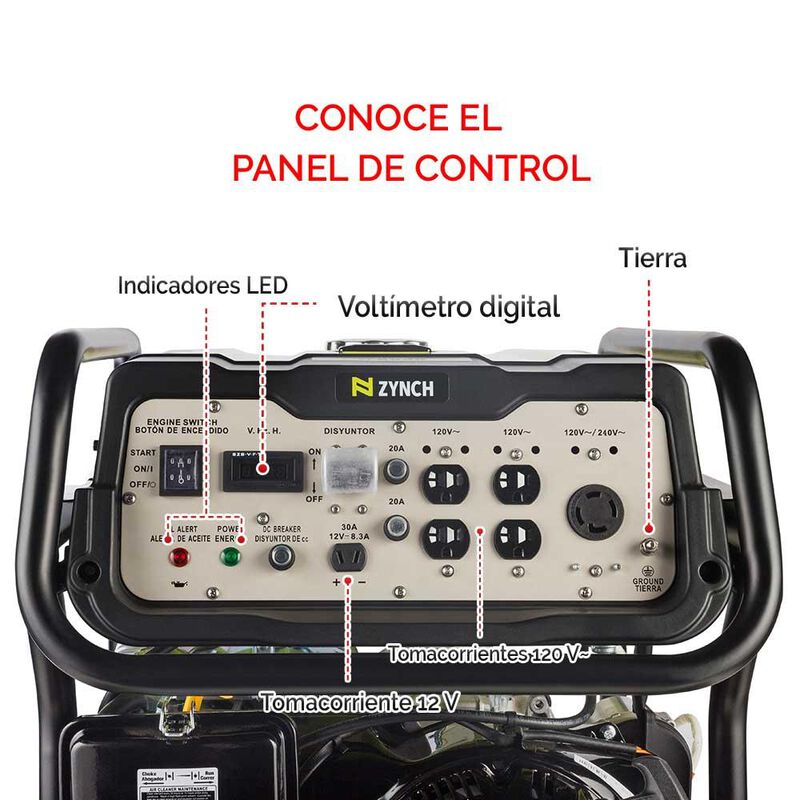 Generador eléctrico a gasolina Zynch 7000 W 11 ... image number null