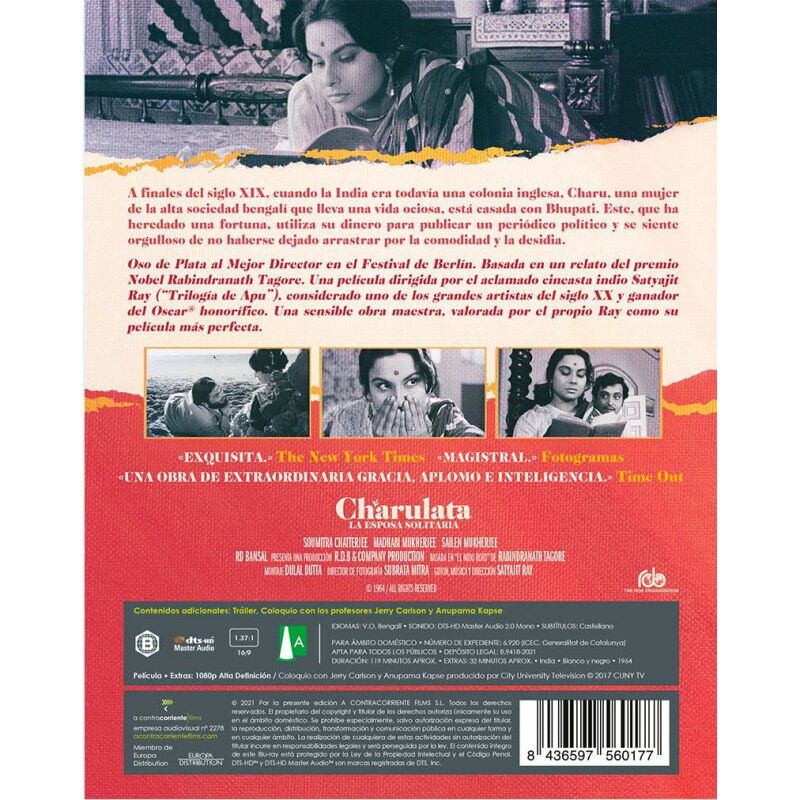 Charulata. La esposa solitaria [Blu-ray] image number null