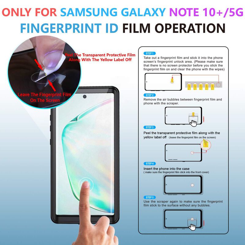 Funda LANHIEM para Samsung Galaxy Note 10+ IP68... image number null