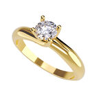 Anillo de Compromiso de 14K con Diamante de Laboratorio 0.20 CT F VS1 Talla 11 ORO AMARILLO 14K&ndash; / M4-20-14Y-LG-11