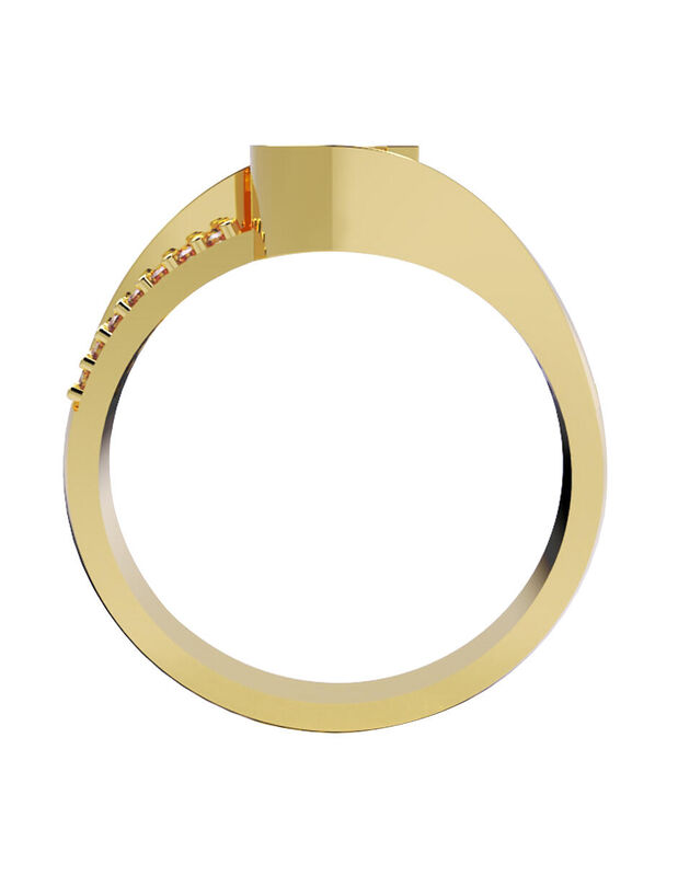 Anillo de Compromiso en Oro Amarillo 14K con Ci... image number null