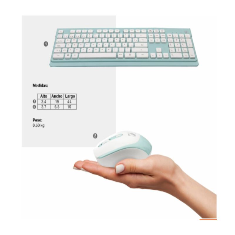 Kit de teclado y mouse para PC/Mac inal&aacute;mbrico ... image number null