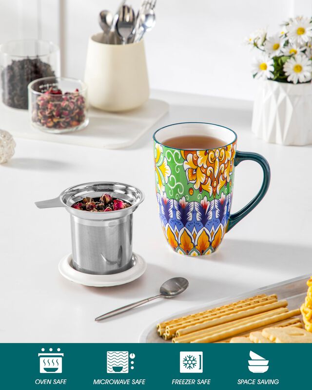 Taza De T&eacute; Vancasso 530 ml Con Infusor Y Tapa C... image number null
