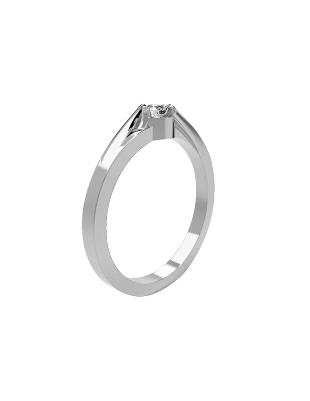 Anillo de Compromiso en Oro de 10K con Circonia... image number null