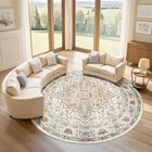 Alfombra Redonda Loongrug 203 Cm Lavable Boho Vintage