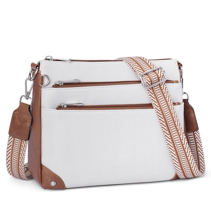 Bolso Bandolera Lexiyat De Cuero Vegano Mediano... image number null