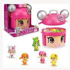 Set Neon Party 5 Figuras Contenedor Brilla Oscuridad Pinypon