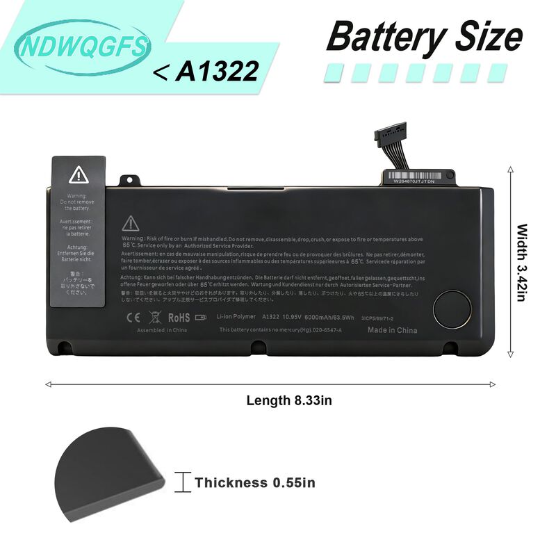 Bater&iacute;a Ndwqgfs A1278 A1322 Para Macbook Pro 13... image number null